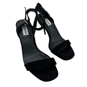 Steve Madden Suede Sandal Heels Manmade Uppers Buckle Closure Work Date Resort 7